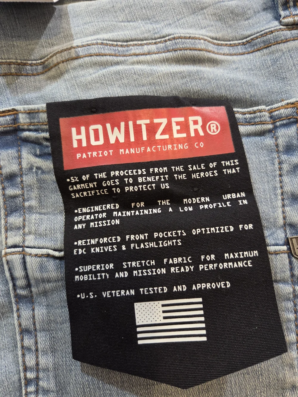 NWT | Howitzer Liberty Relaxed Taper Distressed Tactical Jeans | 34×32